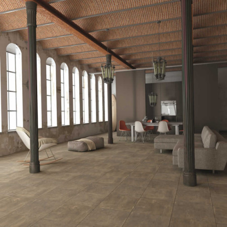 Carrelage effet métal