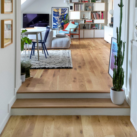 Parquet chêne intense brut pré poncé
