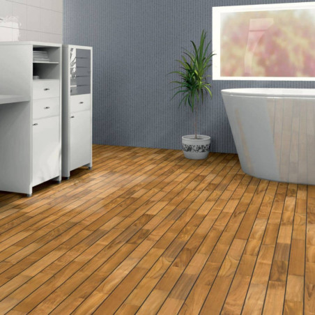 Parquet en teck massif pont de bateau
