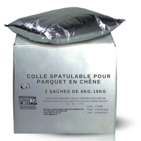 Colle spatulable pour parquet en chêne
