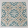 pose carreau ciment motif jaune bleu blanc