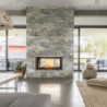 revetement mur en pierre de parement quartzite muraille