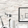 Angle en pierre de parement en quartz blanc