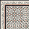 Frise carreaux de ciment rouge et noir avec arabesques