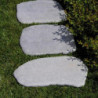 Pavés japonais en granit gris posés sur herbe
