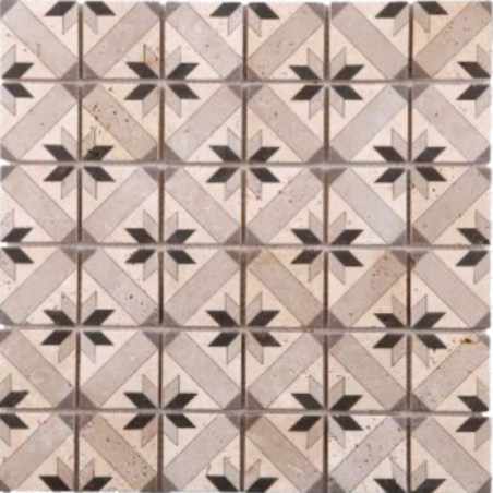 Mosaïque en travertin vintage