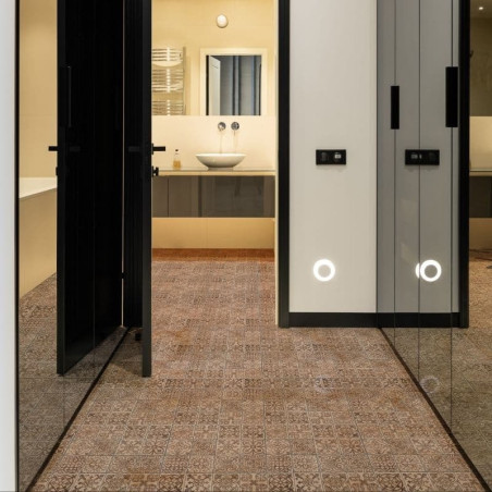 Mosaïque patchwork en travertin