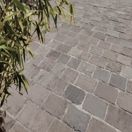 Pavé en grès kandla gris (calibré)