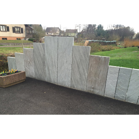 Palissade jardin en grès kandla gris