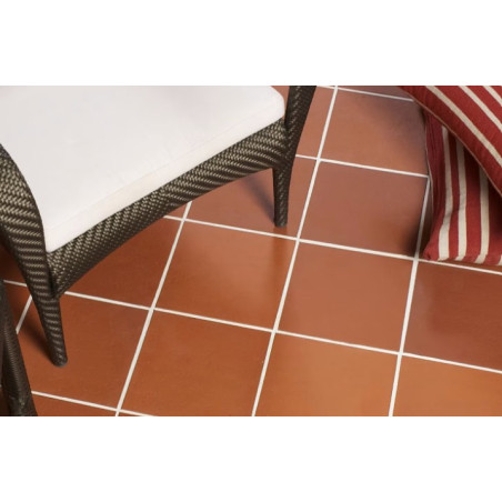 Tomette lisse rouge