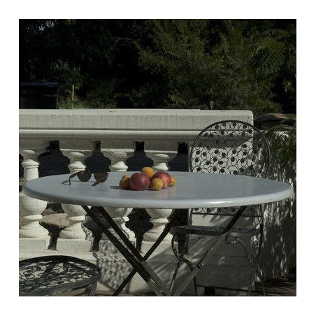 Grand Plateau émaillé en terre cuite