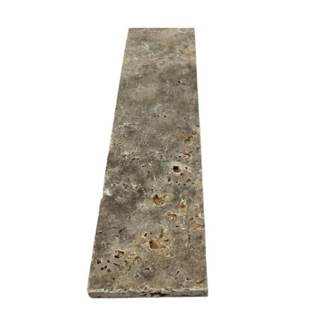 Plinthe en travertin silver gris