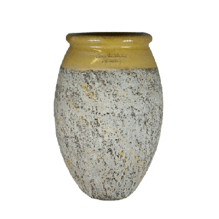 Jarre olive col jaune