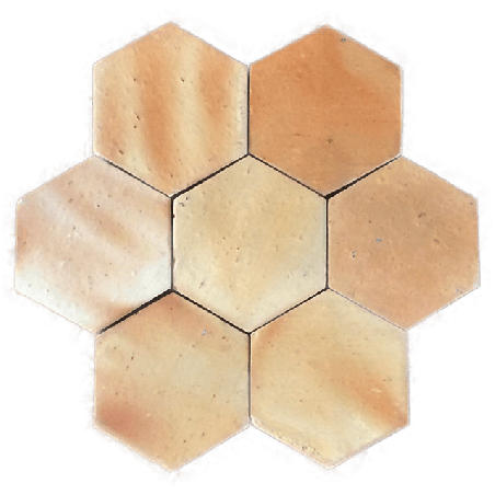 Échantillon de tomette tradi hexagonale claire
