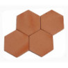 Échantillon de tomette tradi hexagonale rose restauration