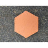 Échantillon de tomette tradi hexagonale rose restauration