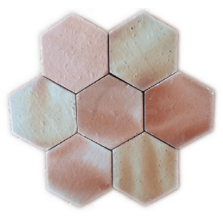 Échantillon de tomette tradi hexagonale patchwork