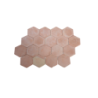 tomette hexagonale moulée main rosée choix naturel vue du dessus