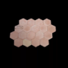 Échantillon de tomette hexagonale moulée main rosée choix naturel