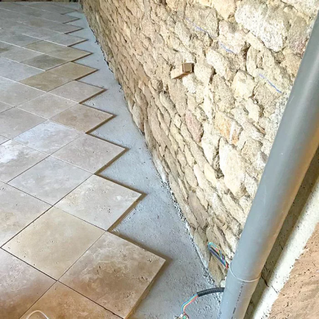 Carrelage en travertin premier choix light