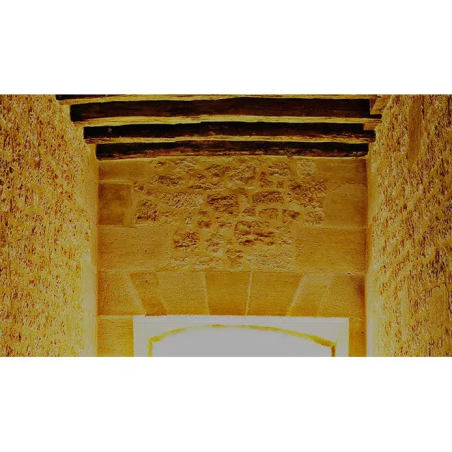 pierre de parement manoir posée au dessus d'une arche de porte