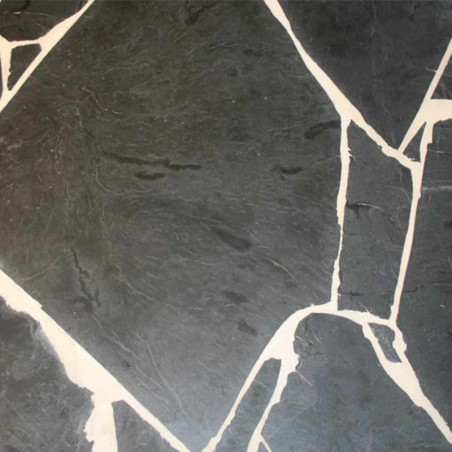 Carrelage en ardoise noire 