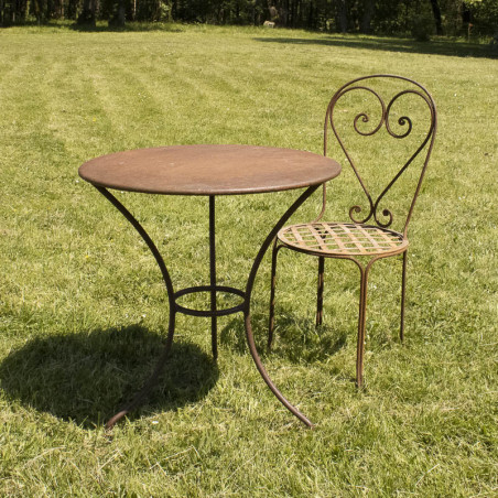 Chaise cœur en fer