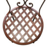 Assise chaise en forme de coeur finition rouille
