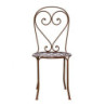 dossier de chaise coeur en fer rouillé