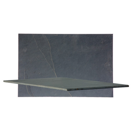 Carrelage en ardoise grise
