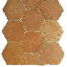 tomette faite main hexagonale claire
