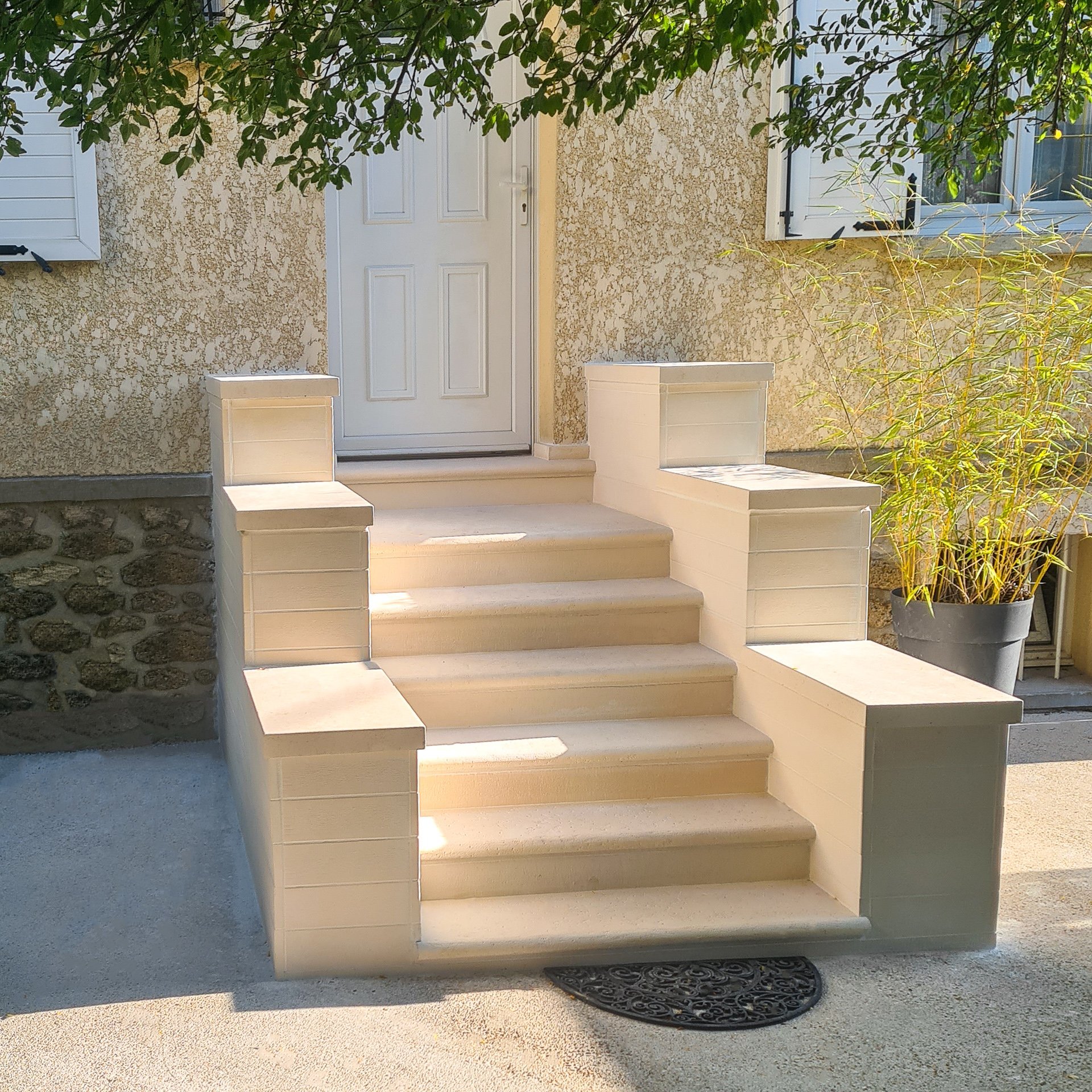 Réalisation d'un escalier en extérieur