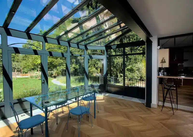 Construction d'une véranda sur une terrasse