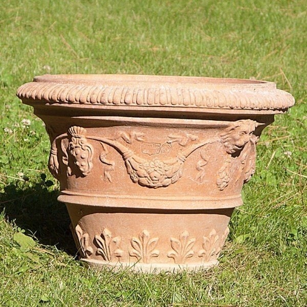 vase terre cuite décor florentin