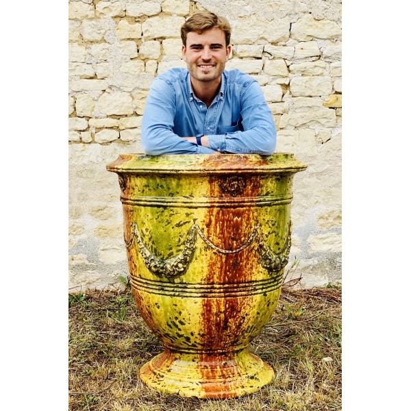 Cq9Ft-witlo vase guirlande vieil email 3