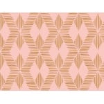 papier peint géométrique andree – rose blush & ocre doré 2