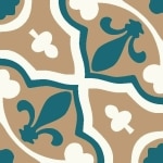 carreaux de ciment beige et bleu