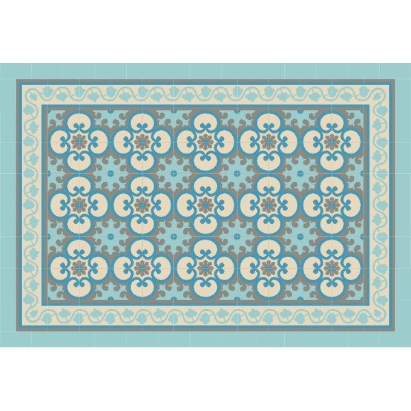 carreau-de-ciment-le-touquet-3 des carreaux de ciment bleu canard avec contour