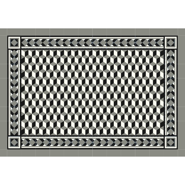 carreau-de-ciment-moderne-3 assemblage carreaux de ciment moderne et frise