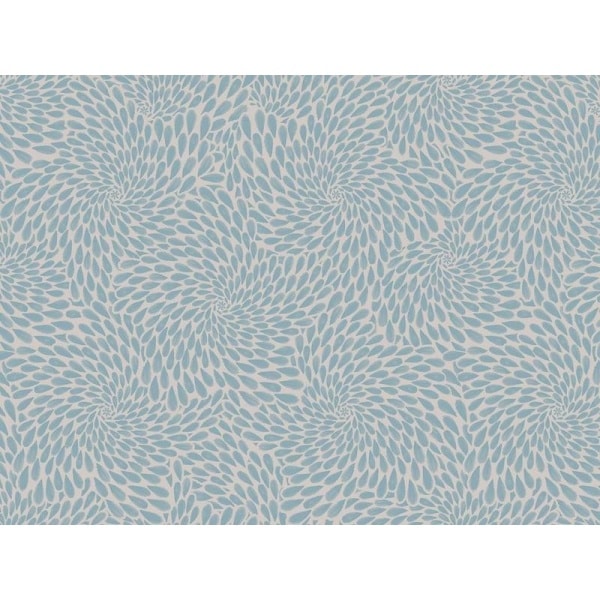 papier peint floral colette – sable chaud & bleu fumé