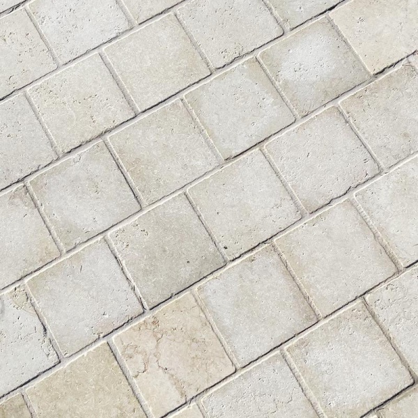 50DVO-pPoBg pavé blanc vieilli avec joint