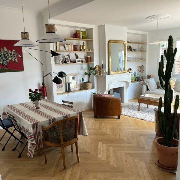 parquet en bois Gentilhommière dans une salle de séjour