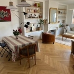 salon avec parquet bâton rompu chêne massif