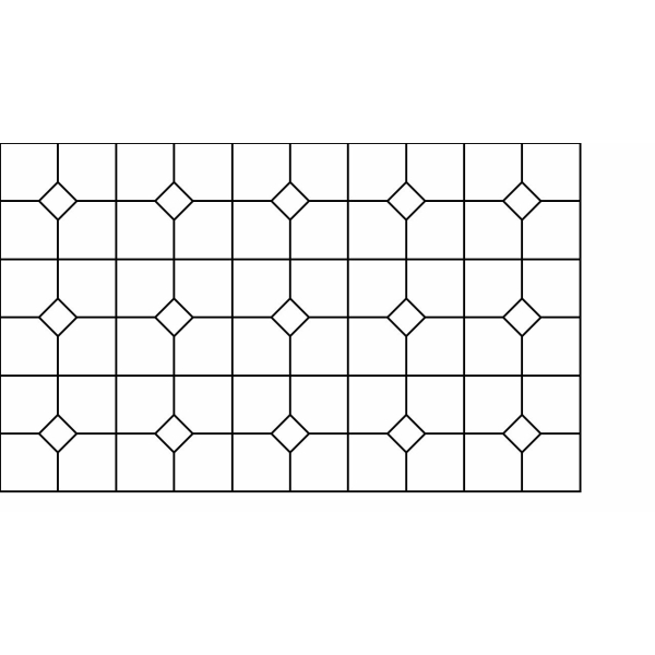Saint Honoré - 2 dallage à cabochon noir - schéma