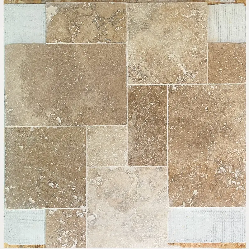 Zoom carrelage travertin choix naturel