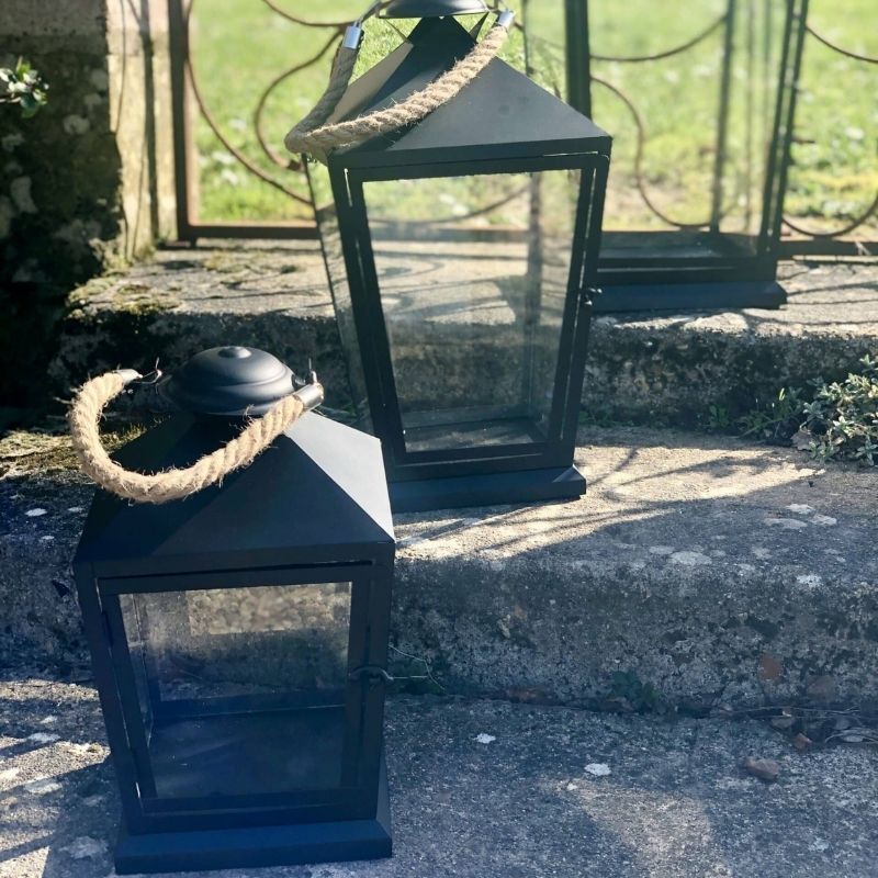 Lanterne Quimper (Dimensions: 21,3 cm x 21,3 cm x 35,4 cm)