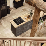 travertin mix premier choix dans une cuisine