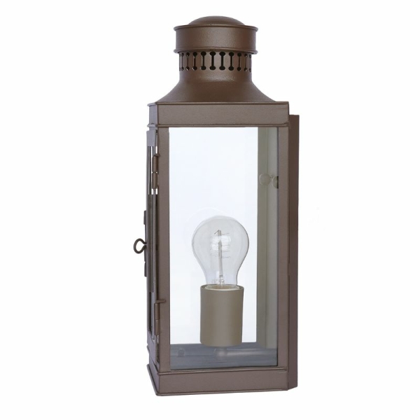 Lanterne Poste Coté luminaire Poste marron exterieur