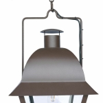 Haut luminaire couleur patine marron