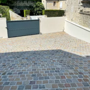 allée pavée moderne accès garage